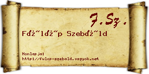 Fülöp Szebáld névjegykártya